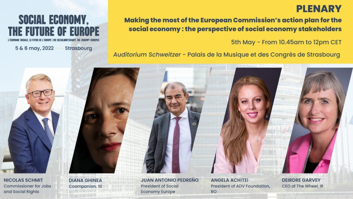 La Economía Social se da cita en Estrasburgo los días 5 y 6 de mayo en una conferencia sobre el futuro del modelo en Europa