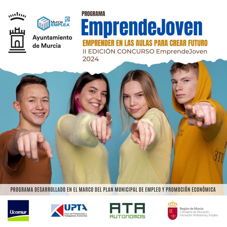 Díptico Emprende Joven 2024 - Ayuntamiento de Murcia