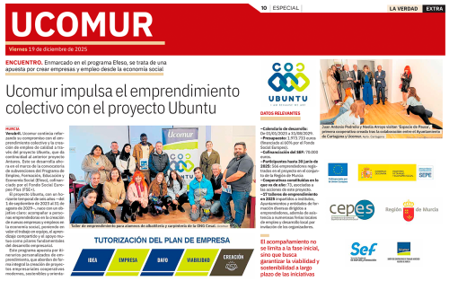 Ucomur impulsa el emprendimiento colectivo con el proyecto Ubuntu 19/12/2025