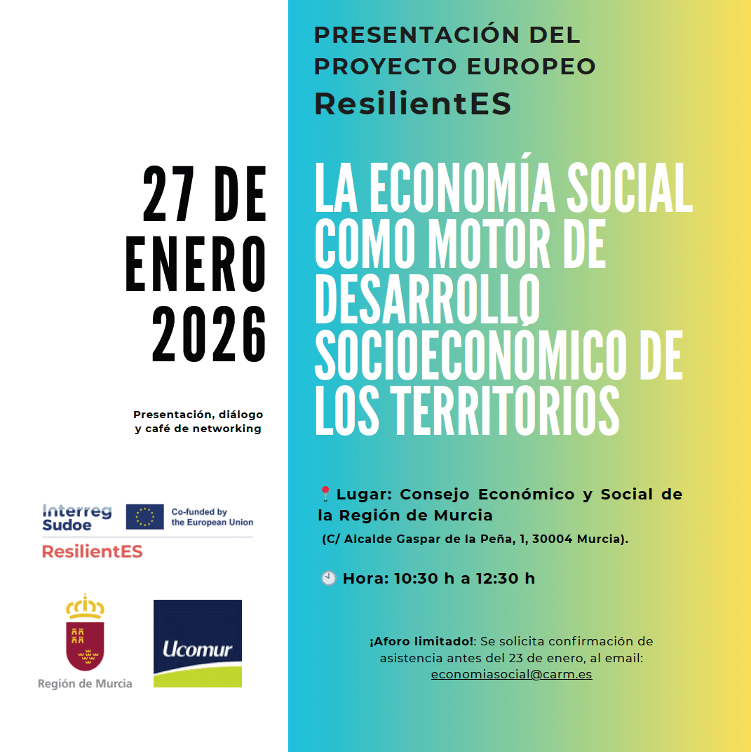evento de Economía Social como motor del desarrollo socioeconómico de zonas de interior y no urbana: Presentación del proyecto ResilientES, del programa europeo SUDOE